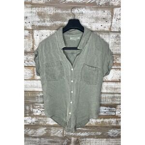 Harper womens button‎ up short sleeved top S